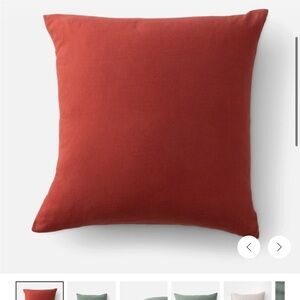 Schoolhouse Red Linen EURO size Pillow Sham